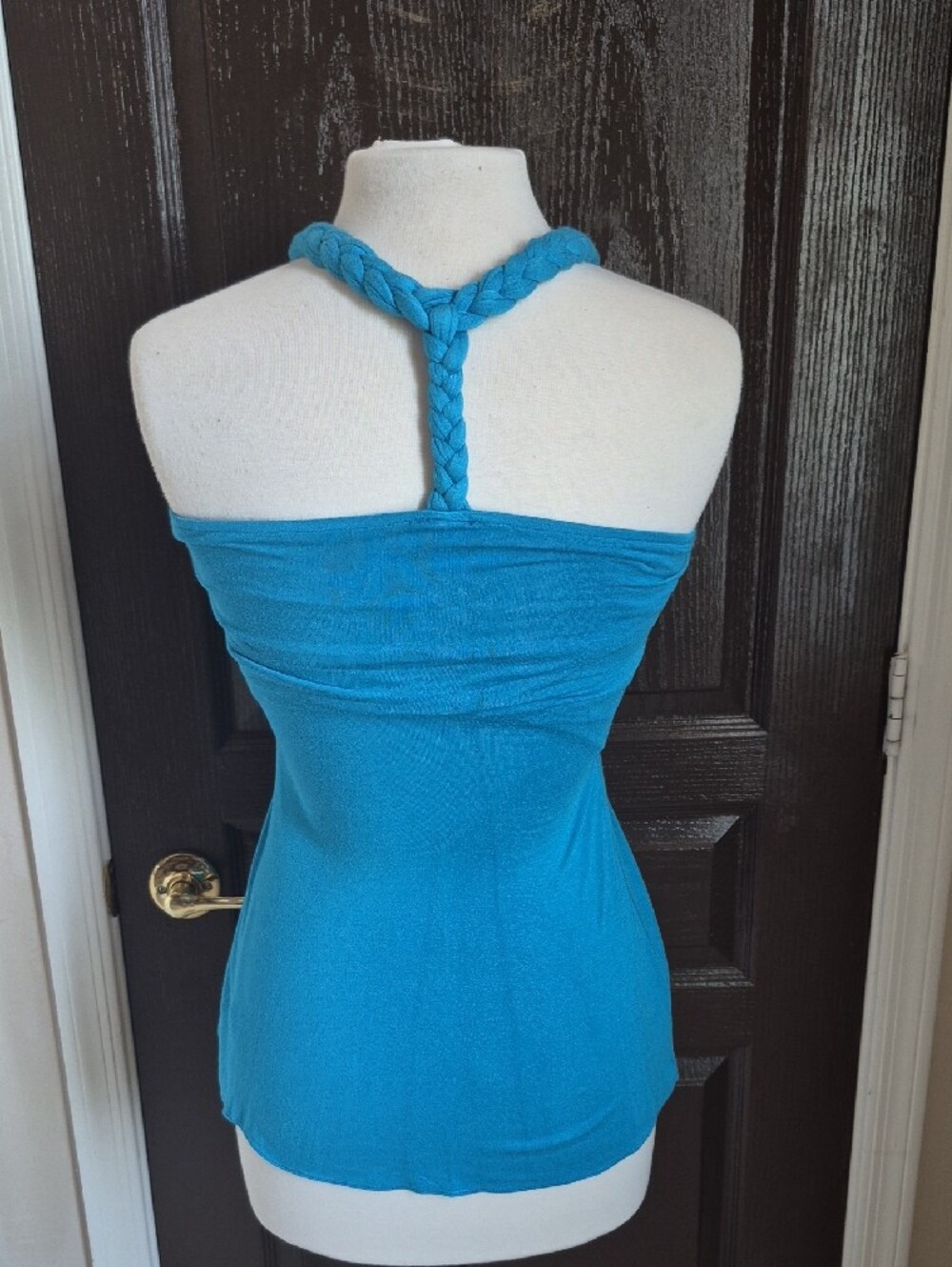 Sky Braided Turquoise Top Nwot - Picture 4 of 5